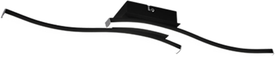 Plafoniera led route antracite 2 luci x 5w 4000k