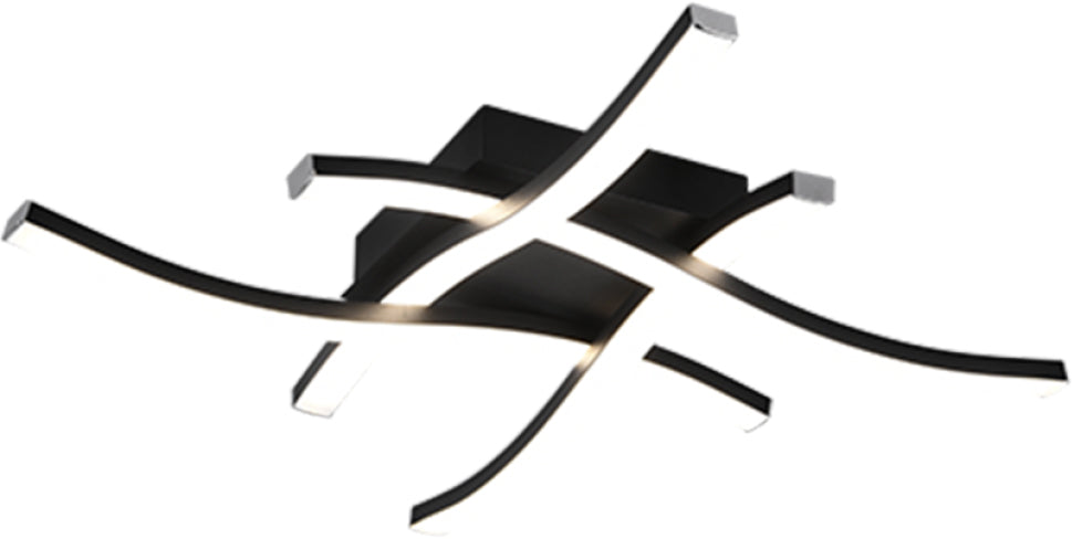 Plafoniera led route antracite 4 luci x 5w 4000k