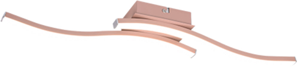 Plafoniera led route oro rosa 2 luci x 5w 4000k