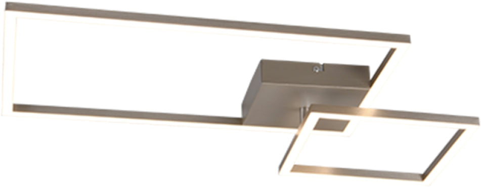 Plafoniera led padella con snodo 25w 4000k acciaio