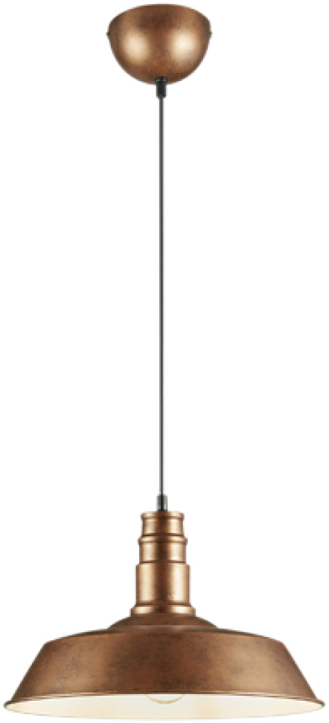 Lampada sospensione will metallo rame d.36