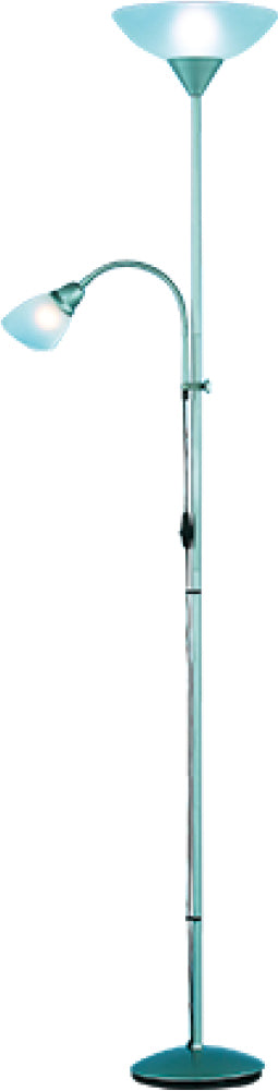 Piantana erzwo alluminio acry 2xe27 e14 h 180 cm