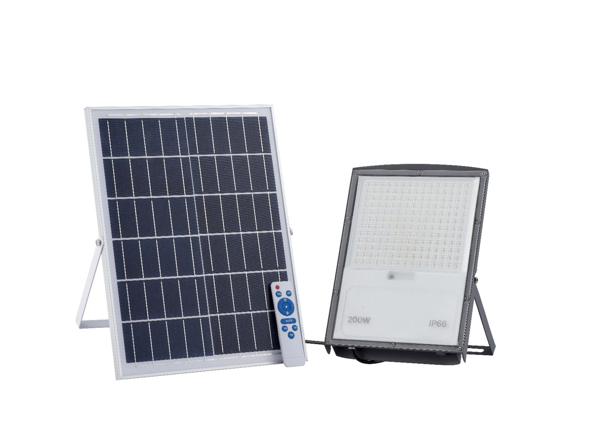 Proiettore led 200 w con pannello solare