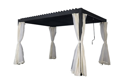 Gazebo pergola con lamelle orientabili 3x4 m