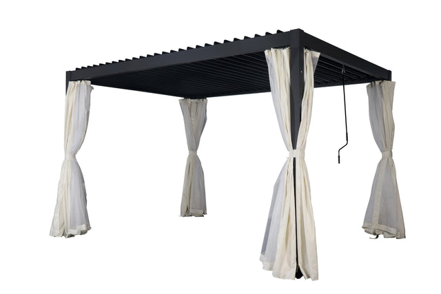 Gazebo pergola con lamelle orientabili 3x4 m