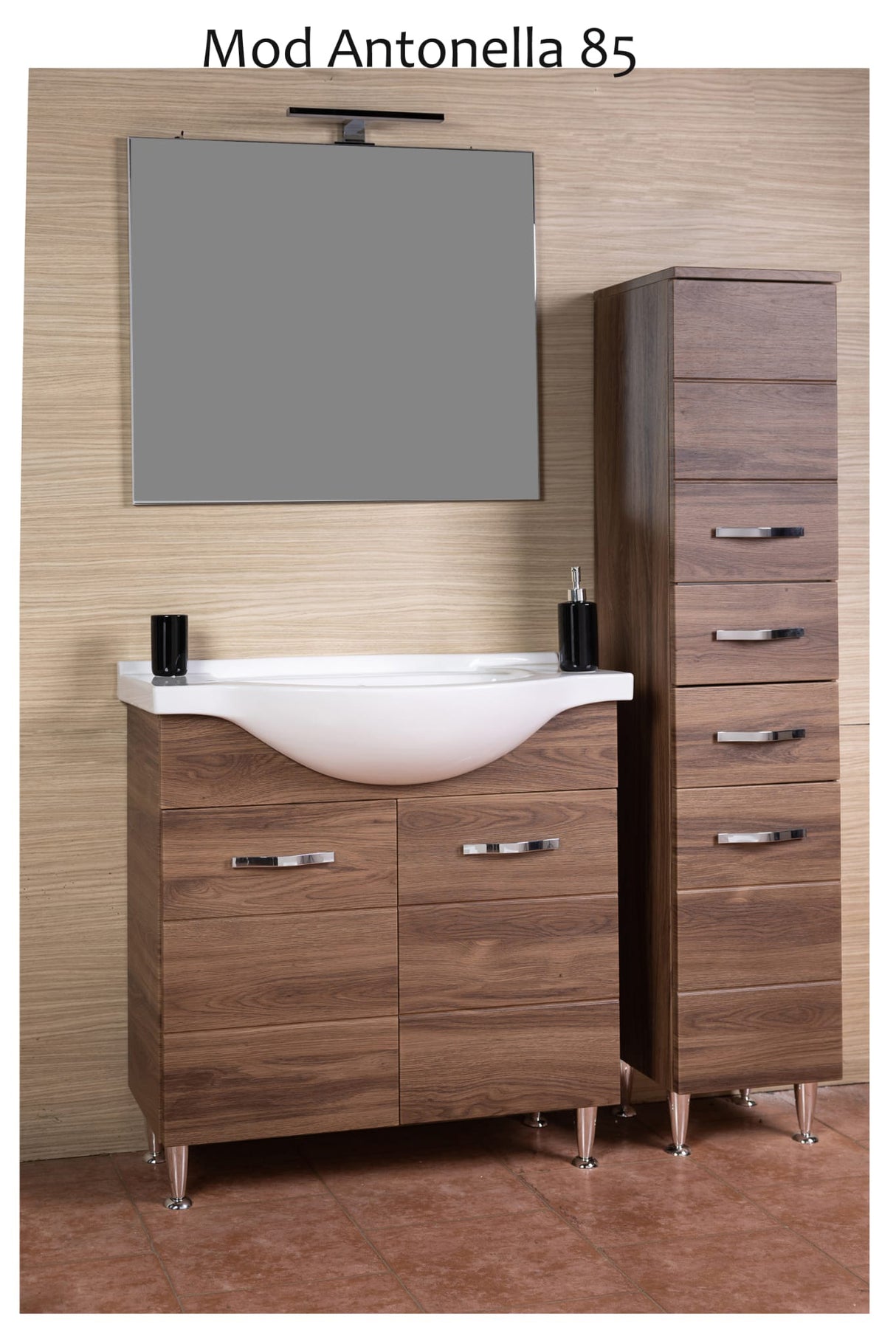 Mobile bagno antonella 2 ante 82 noce