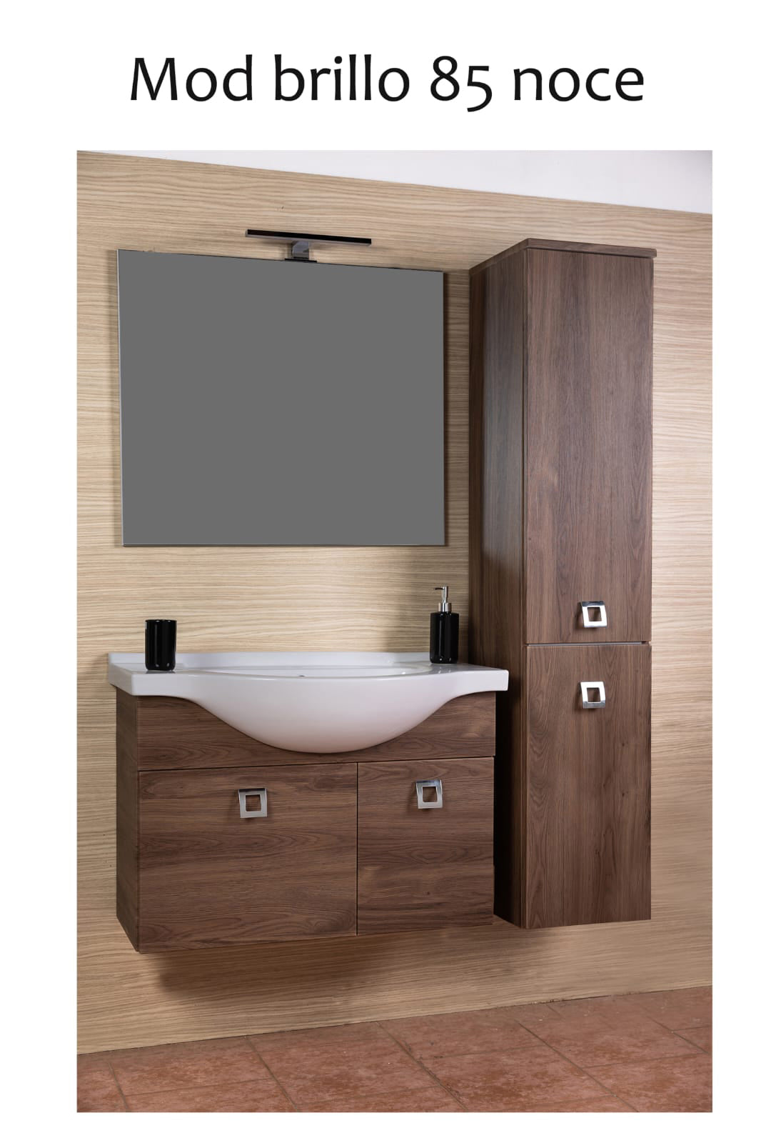 Mobile bagno brillo 85 sosp. noce