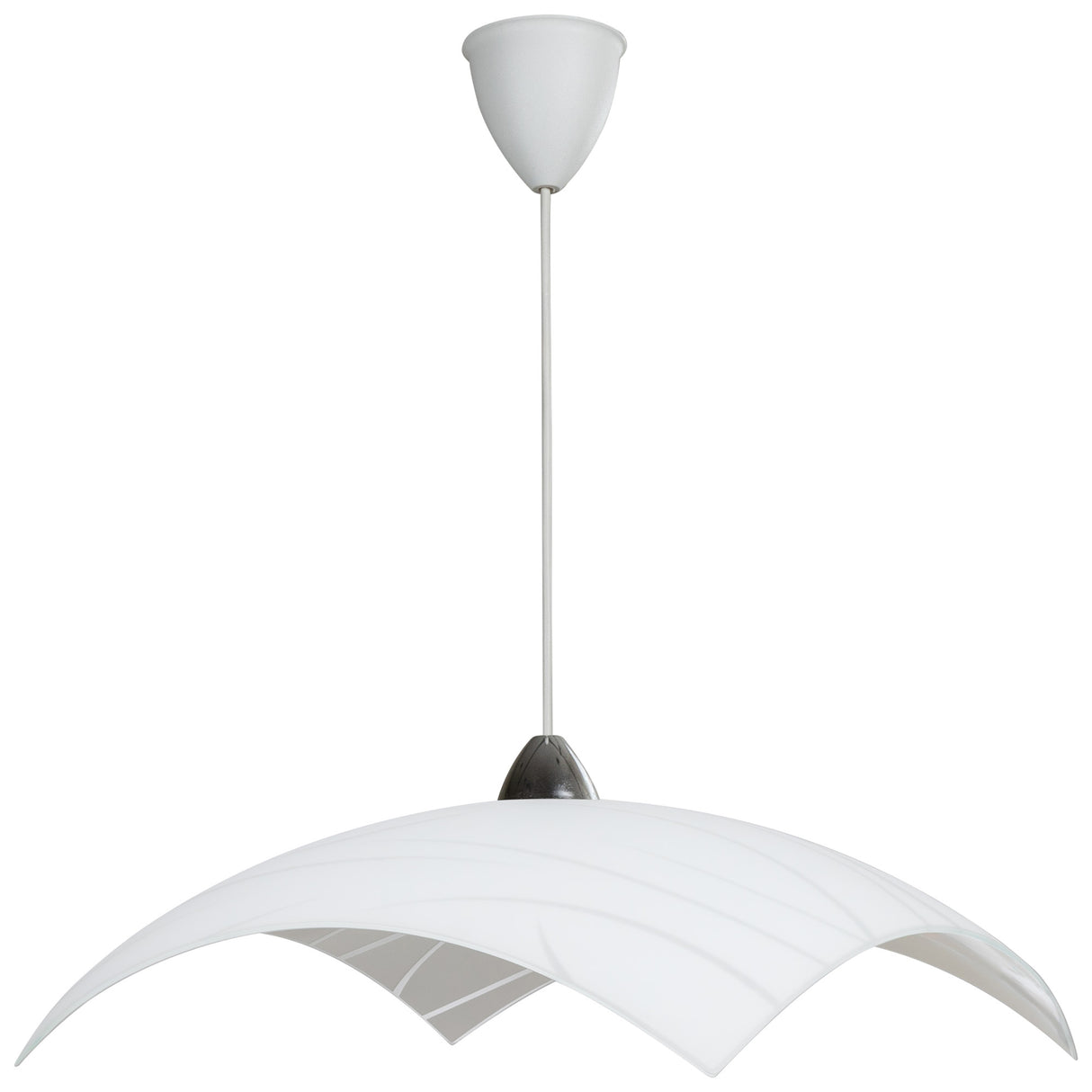Lampada sosp. simone 50x50 1xe27 v.lastra bianco