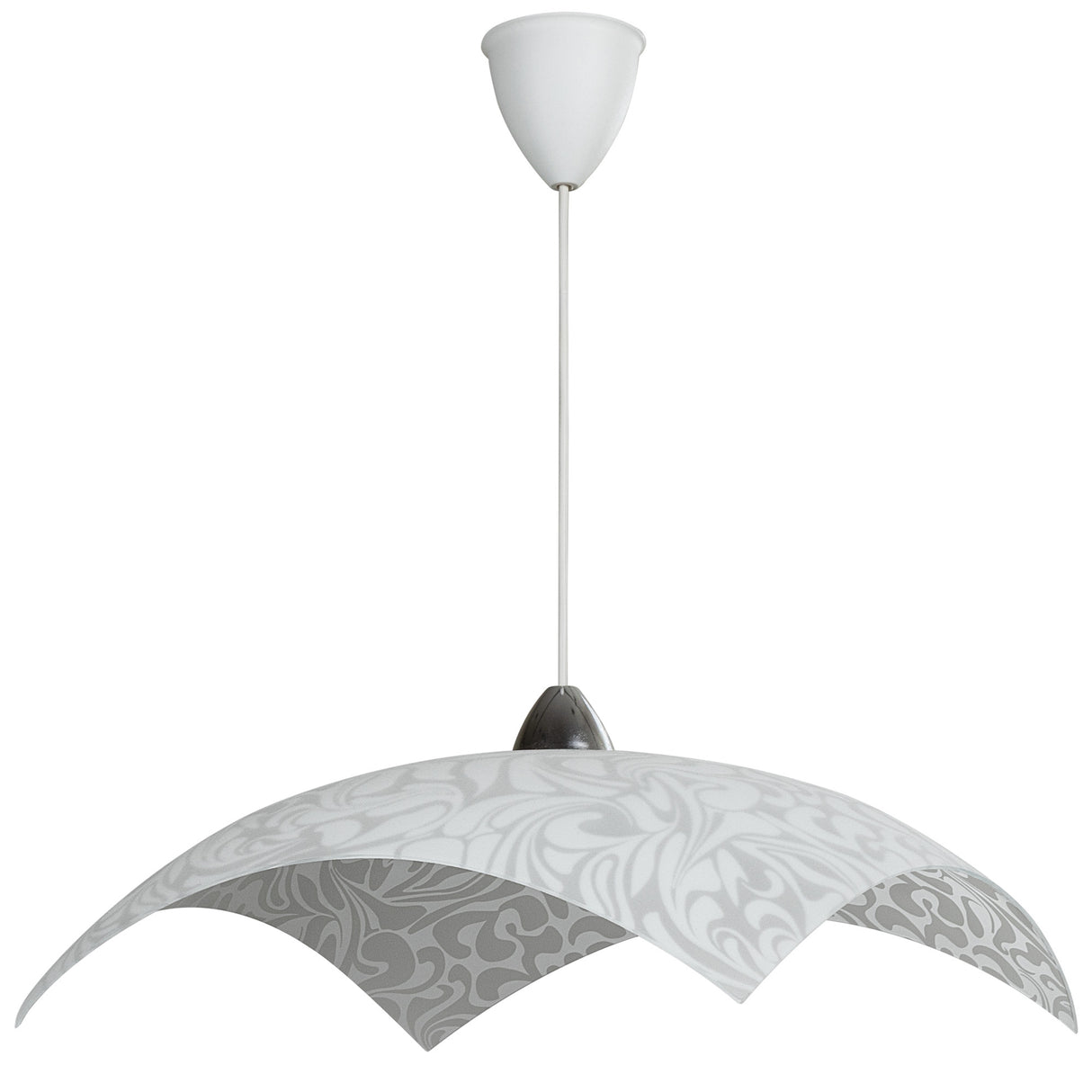 Lampada sosp. daniel 50x50 1xe27 v.lastra bianco