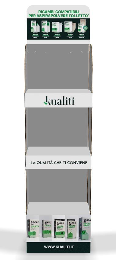 Espositore in cartone ricambi compatibili vuoto