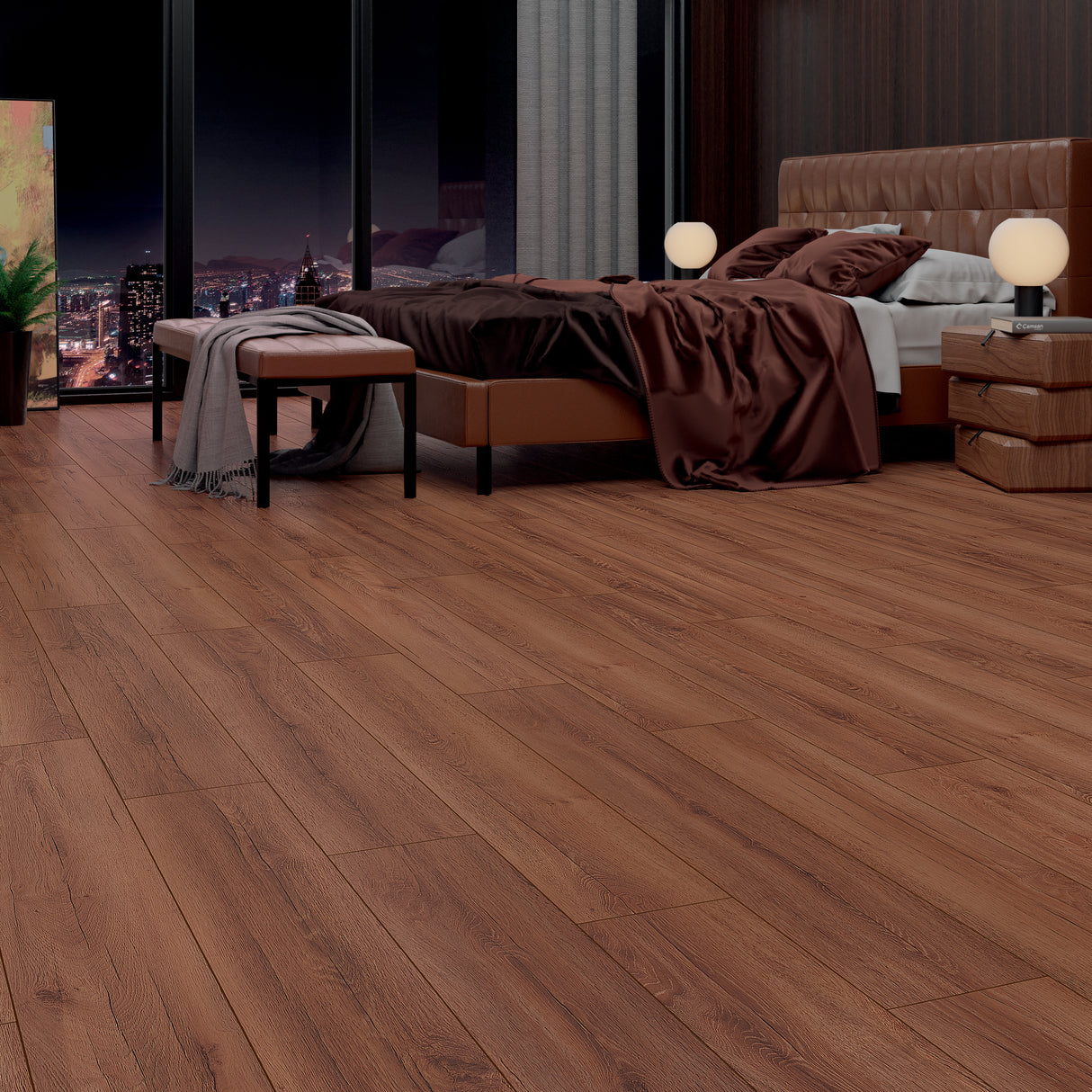 Parquet laminato modern 8 mm rovere 705 ac4 1,85 mq