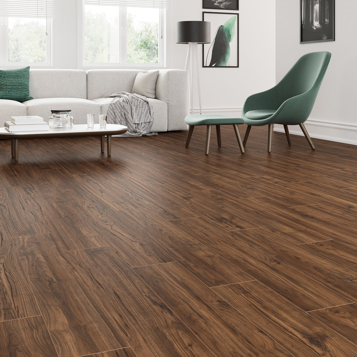 Parquet laminato modern 8 mm noce sc.720 ac4 1,85 mq