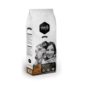 Cibo cane amity 15 kg adult lamb rice