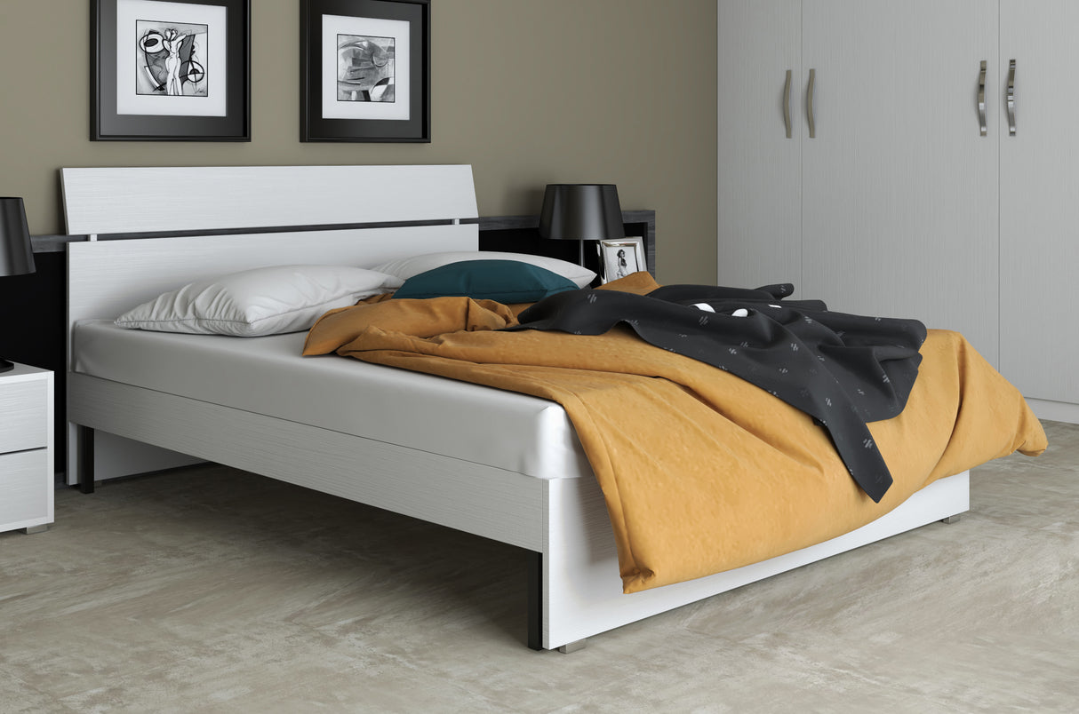 Linea modern letto matrim. bianco fr. cm 200x171