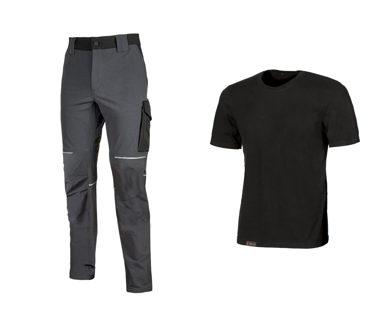 Workwear kit 2 t-shirt+ pantal black/grey tg xxl