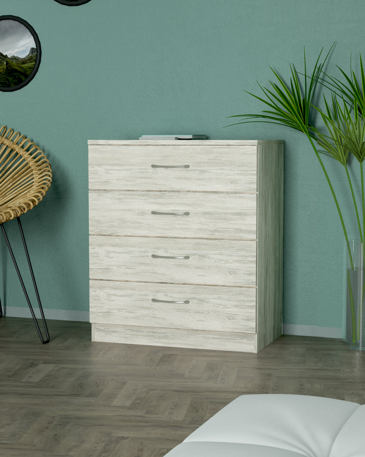 Kit cassettone 4c 70x40xh72 cm bianco ges.