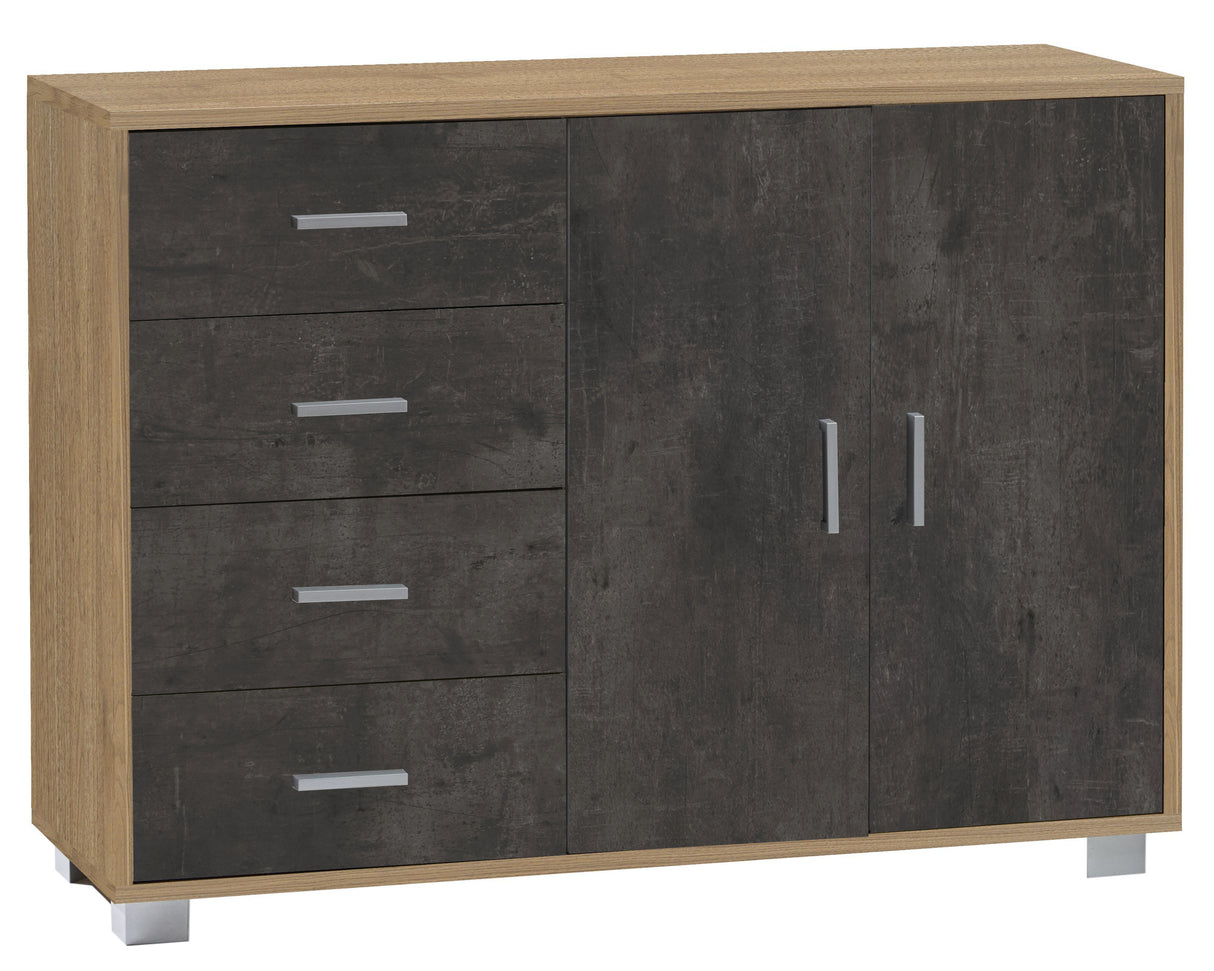 Ufficio doulbe mobile 2a 4c 116x86 noce st/nero