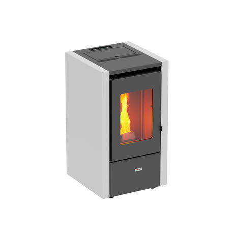 Stufa pellet ventilata 6,2kw king 60t bordeaux