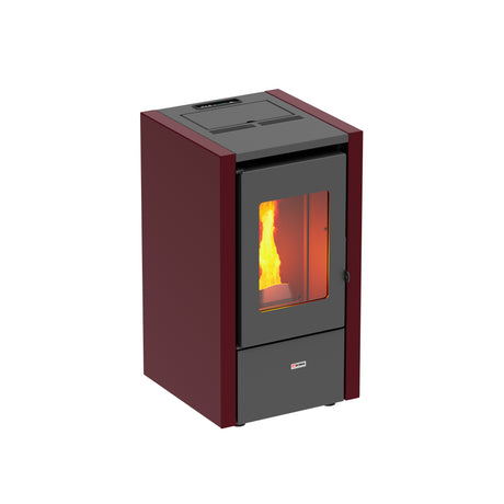 Stufa pellet ventilata 6,2kw king 60t grigio