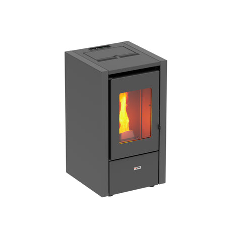 Stufa pellet ventilata 6,2kw king 60t bianco