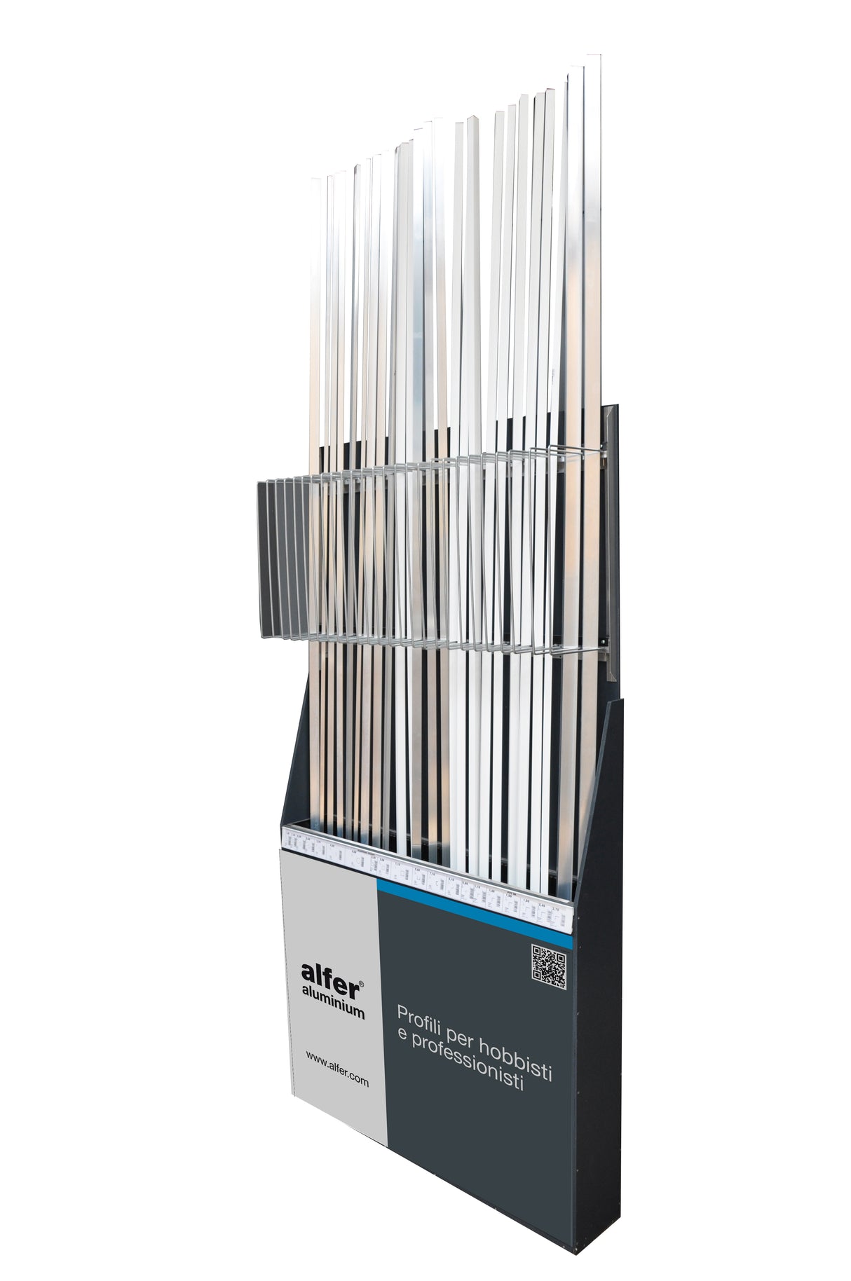 Espositore profili all.h.100/200 cm posti 50 vuoto