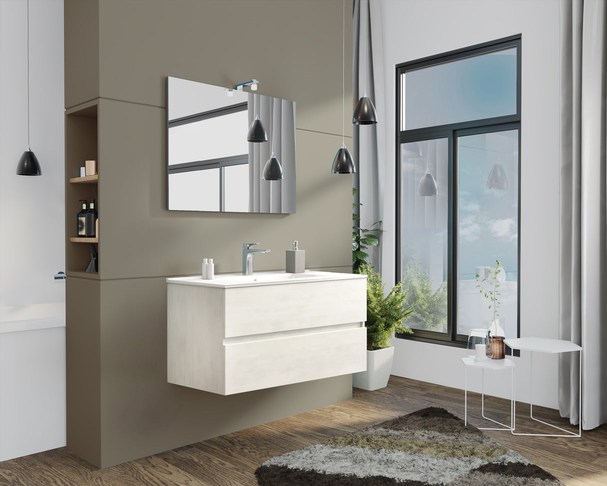Mobile bagno new splash 105 sosp. rovere bianco