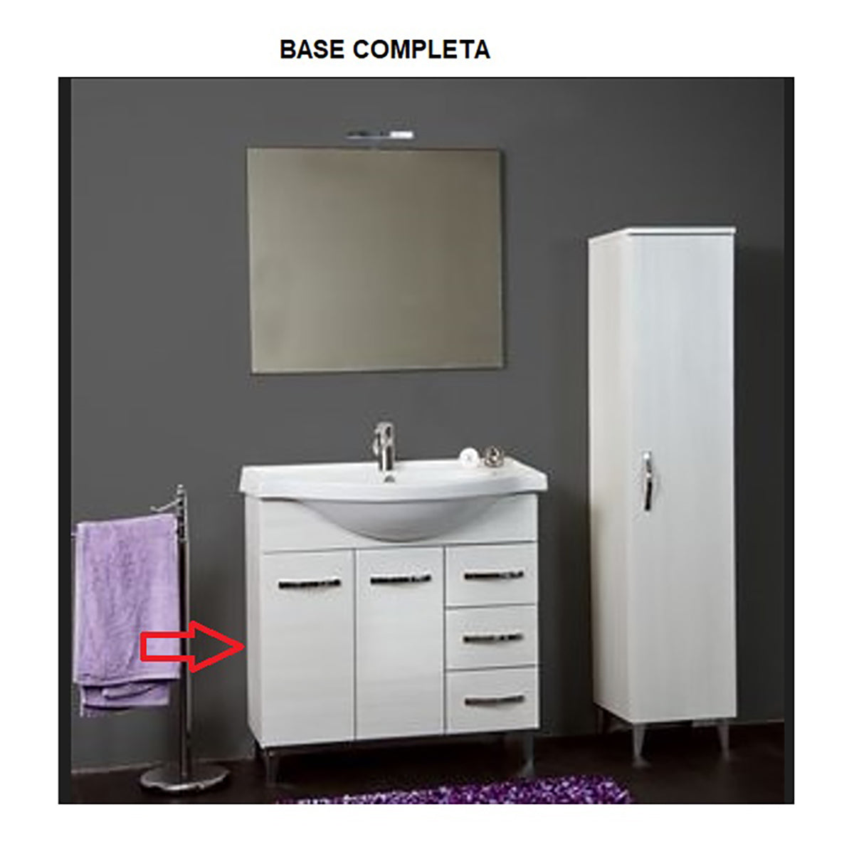 Zz-base x mobile bagno claudia cm.85