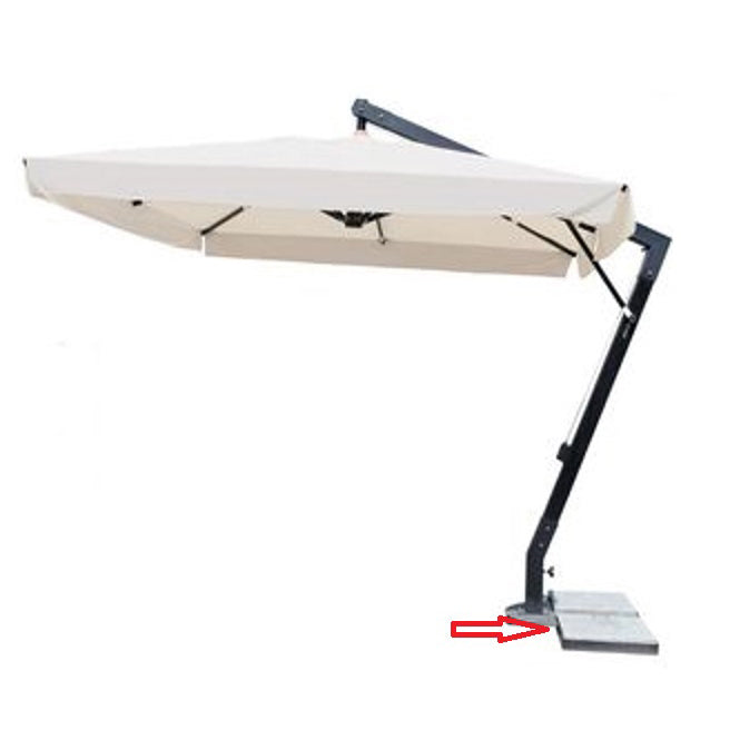 Zz-base per ombrellone dec.palo all.nero 93x93 3x4