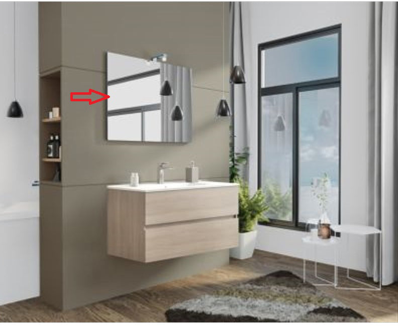 Zz-specchio x mobile bagno new splash cm.105 rovere fumo