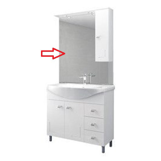 Zz-specchio x mobile bagno bianco eva cm.105 completo