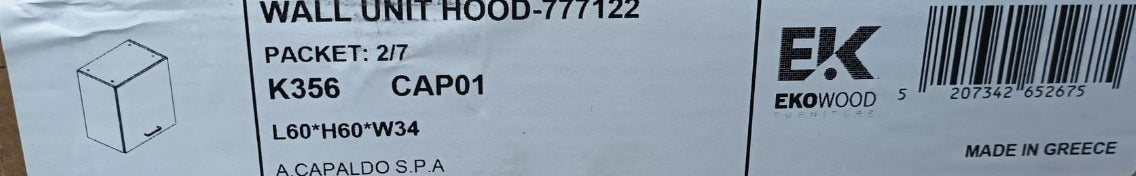 Zz-pensile 1 anta l60*h60*w34 x cucina sochef 195x217 cm rovere sabbiato/grigio (collo)