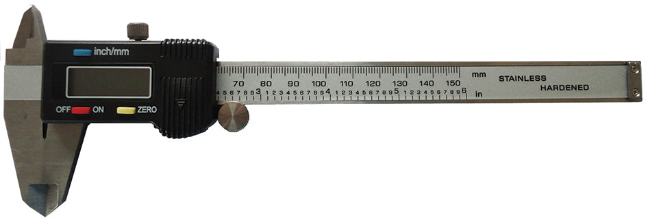 Calibro acciaio digitale lcd inox lettura 0/150 mm