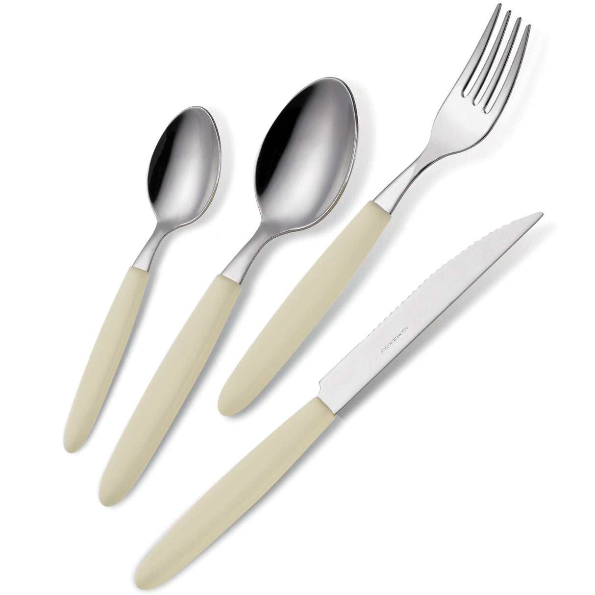 Posate light barattolo pz.24 avorio 614 18/0