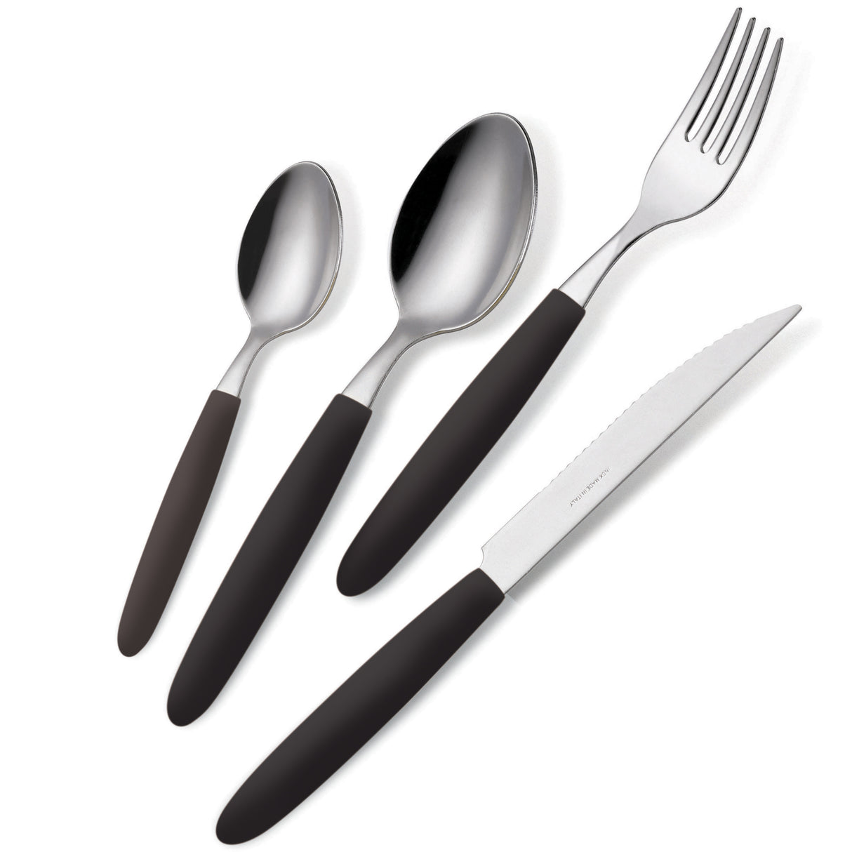 Posate light barattolo pz.24 nero 1 18/0