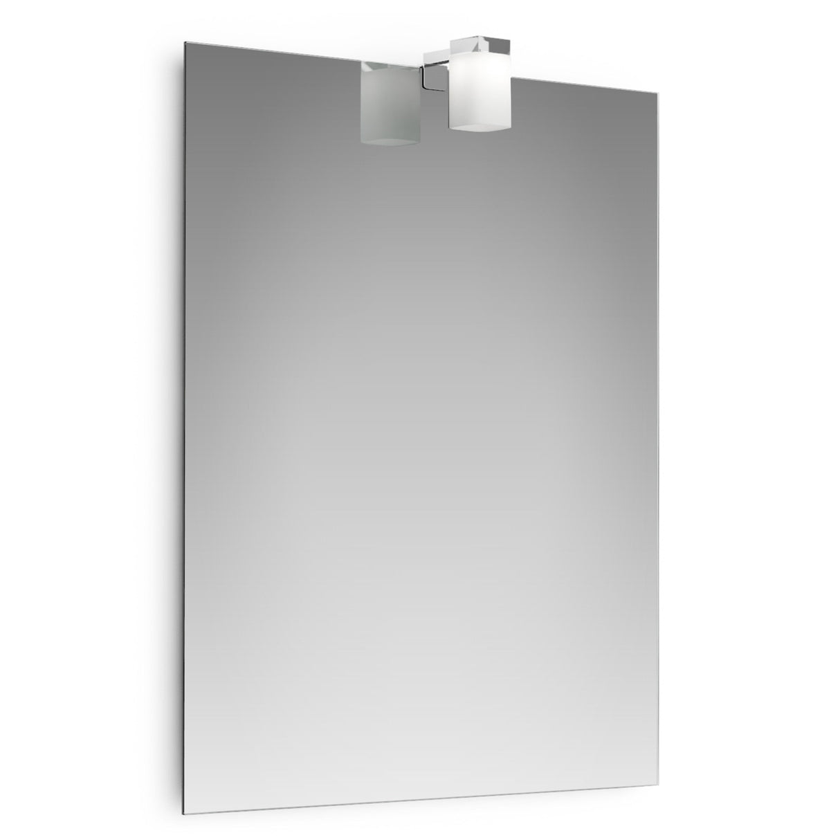 Specchio a filo con lampada led 45x65 cm