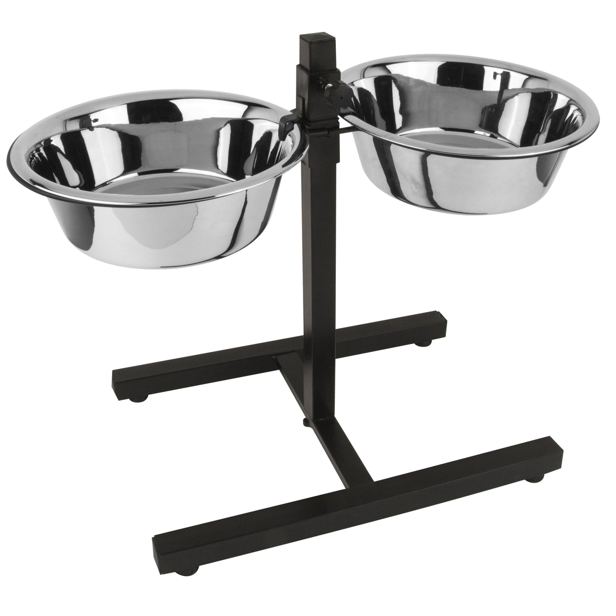 Zoov ciotola doppia in acciaio c/supp.reg ml.2500