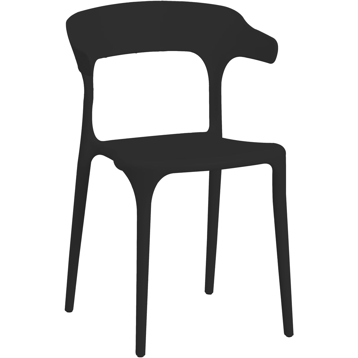 Sedia zen in polipropilene nero