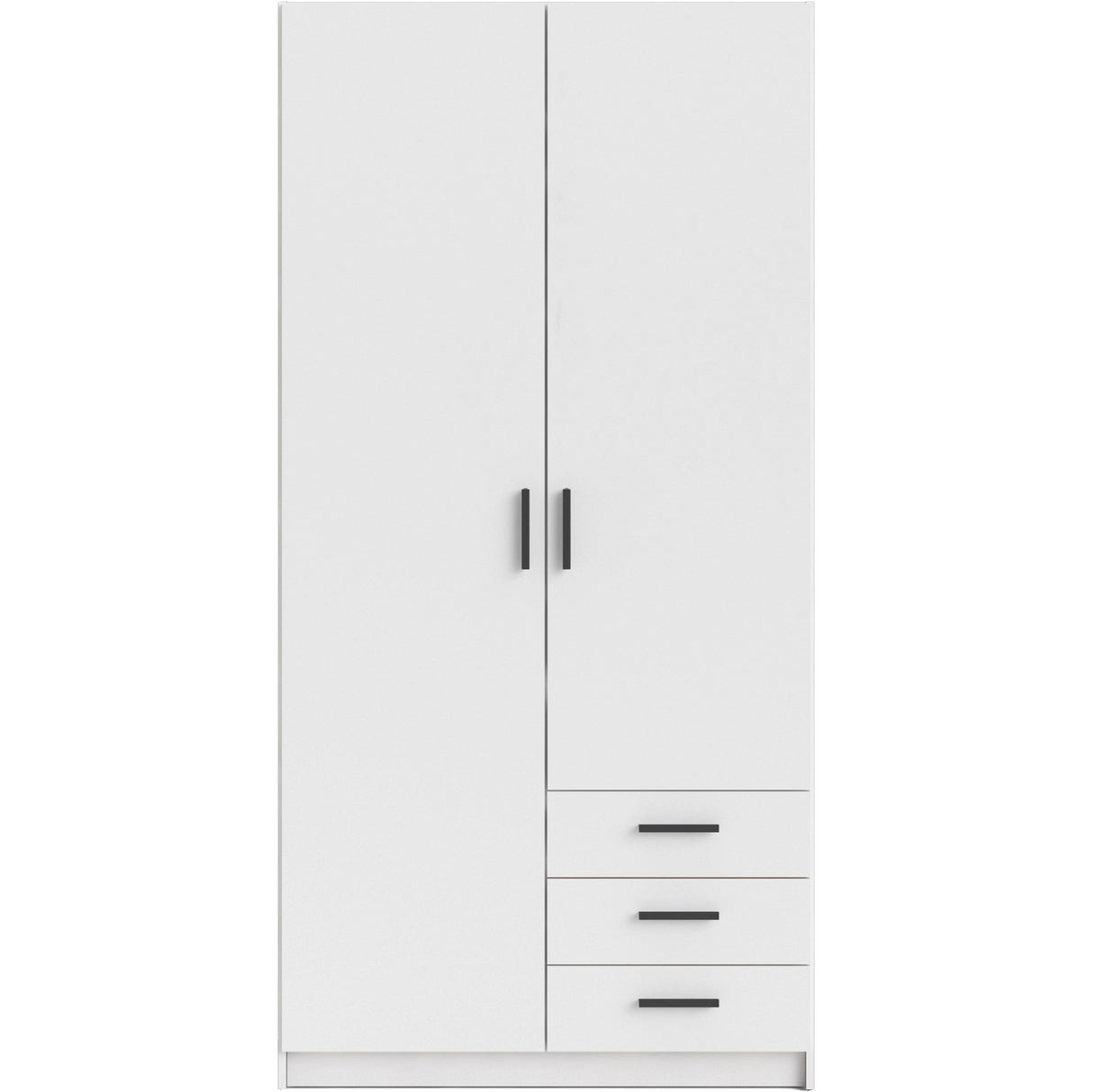 Kit armadio sprint 2 ante + 3 cassetti bianco