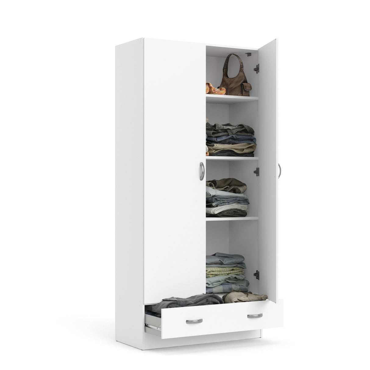 Kit armadio focus 2a 1cass 79x35x170 bianco