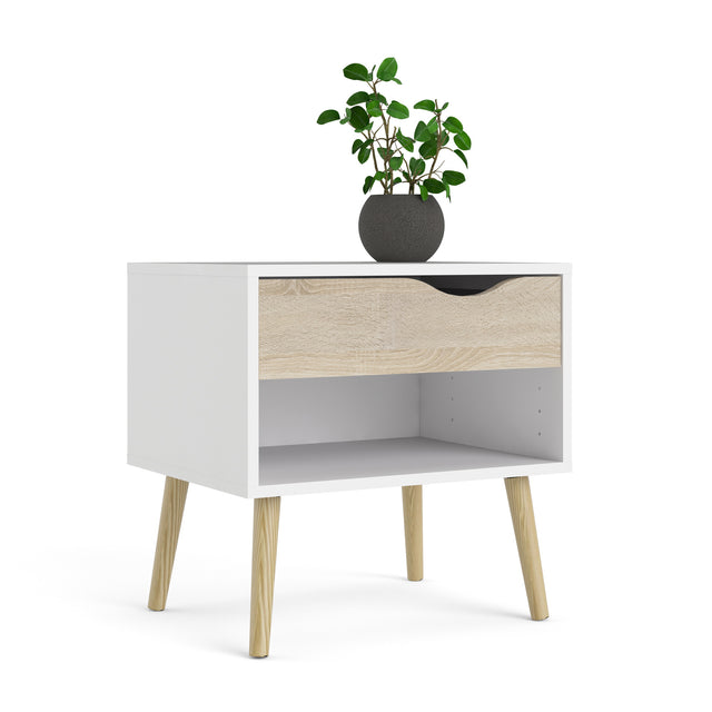 Kit comodino 1 cassetto 50x39x49 cm oslo