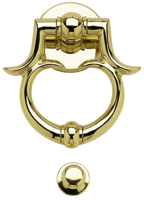 Battente ottone barocco 165 mm lucido vernic