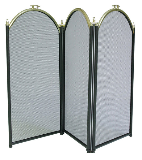 Parascintille 3 ante bordo ottone 98xh60 cm