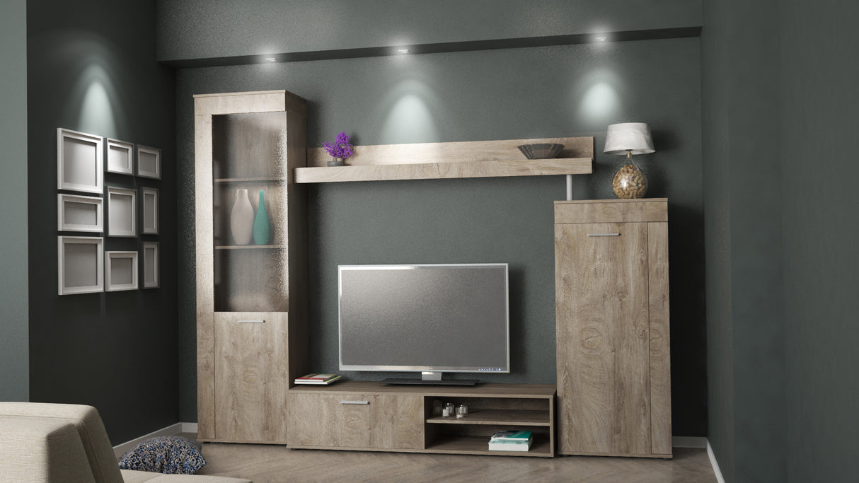 Kit parete living spazio 260x35/42x188 rovere k105