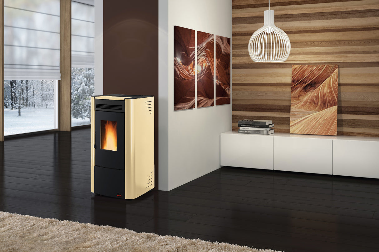 Stufa pellet 7 kw ketty evo 2.0 pergamena