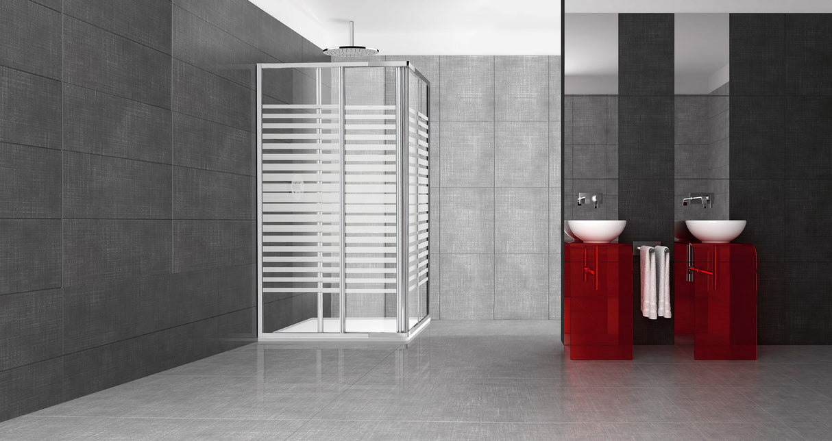 Box doccia crist. tras/ser.mm.3 cm 68-80x68-80