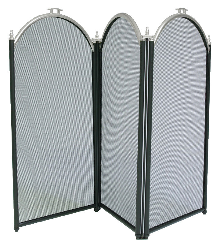 Parascintille 3 ante bordo cromo sat. 98xh60 cm