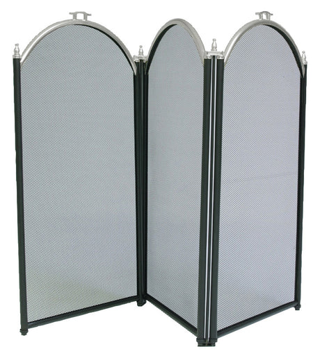 Parascintille 3 ante bordo cromo sat. 98xh60 cm