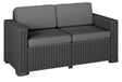 Allibert california divano 2 p c/cuscini graphite