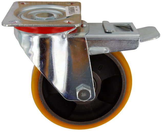 Ruota poliuretano d 125x25 mm 24/ant girev c/fre