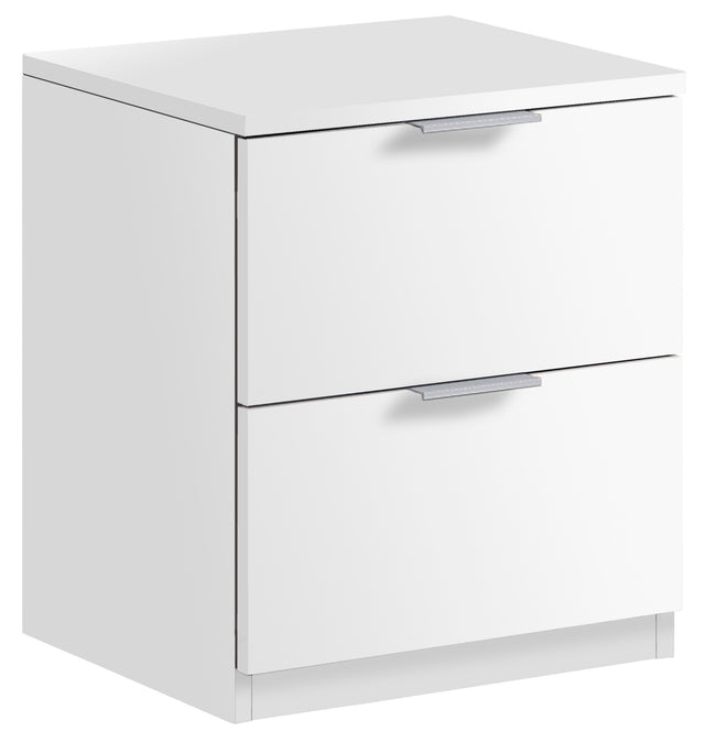 Kit comodino 2 cassetti 46x38x34 bianco